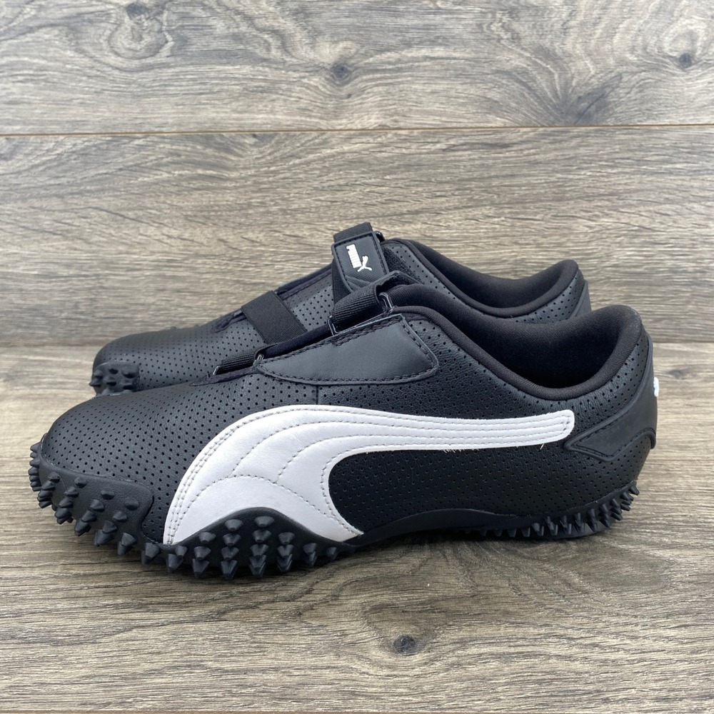 Puma Mostro Perforated Leather Sneakers Mens 8 Black White 397331-02 Spiked Sole